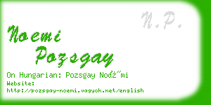 noemi pozsgay business card